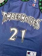 Kevin Garnett #21 - Minnesota Timberwolves Away 1997-2007 - Champion (S) - Maillot NBA