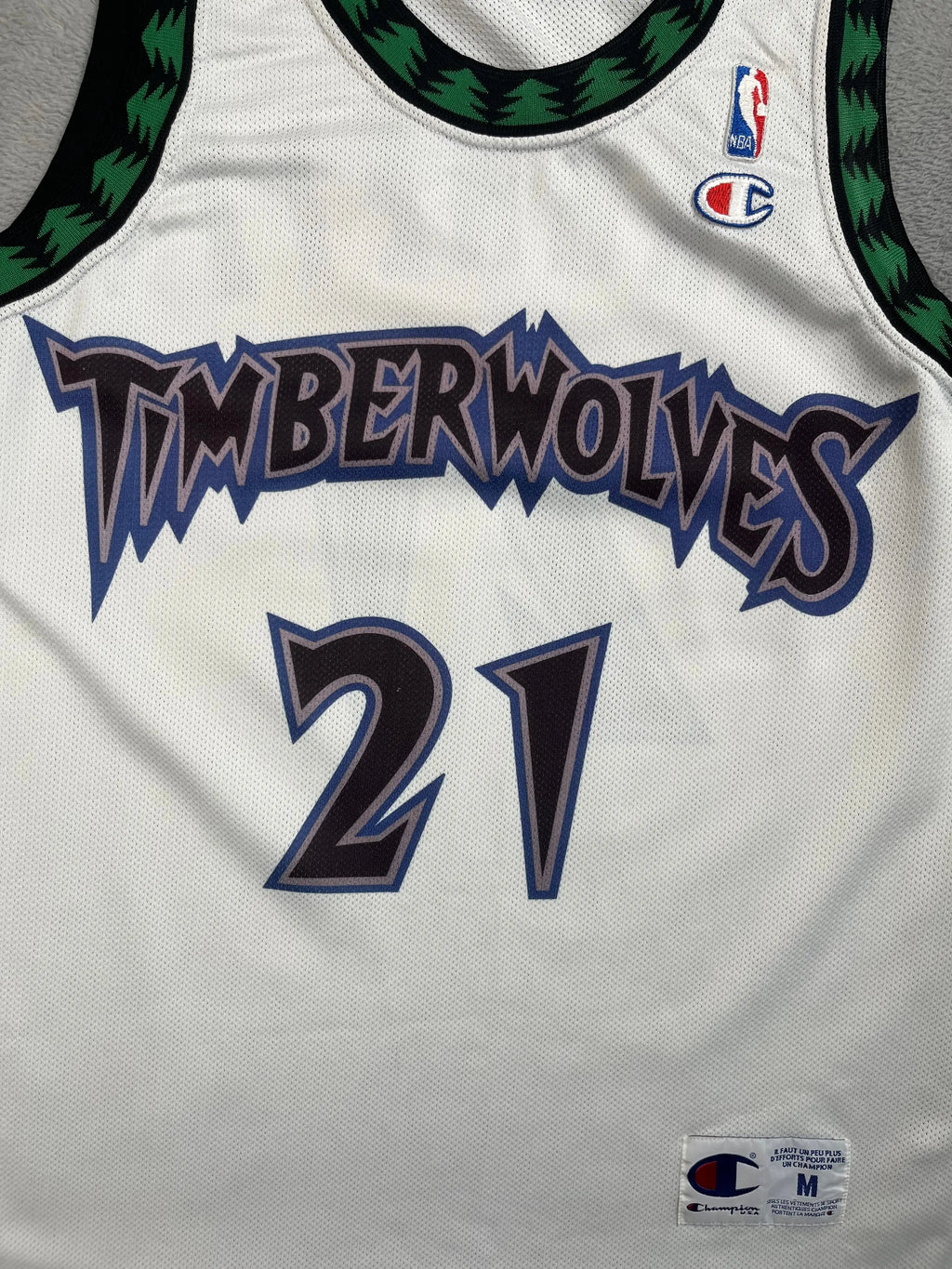 Kevin Garnett #21 - Minnesota Timberwolves Home 1997-2007 - Champion (M) - Maillot NBA Champion