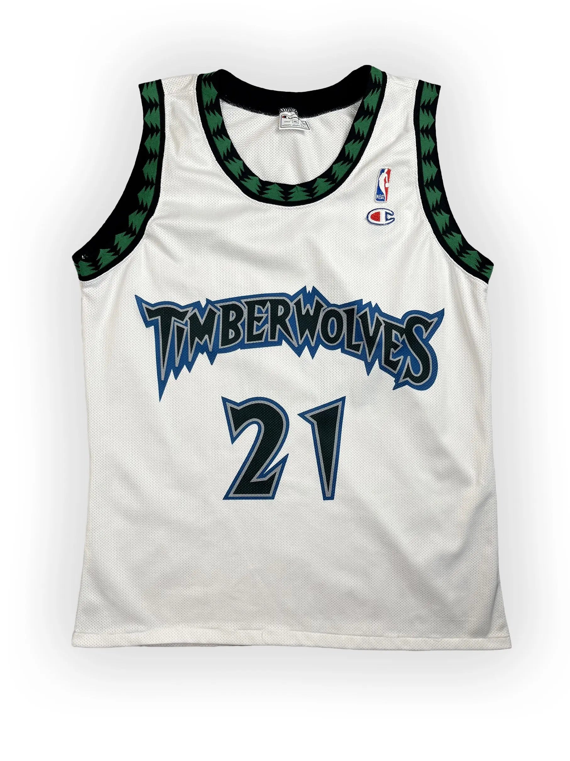 Kevin Garnett #21 - Minnesota Timberwolves Home 1997-2007 - Champion (XXL) - Maillot NBA Champion
