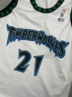 Kevin Garnett #21 - Minnesota Timberwolves Home 1997-2007 - Champion (XXL) - Maillot NBA Champion