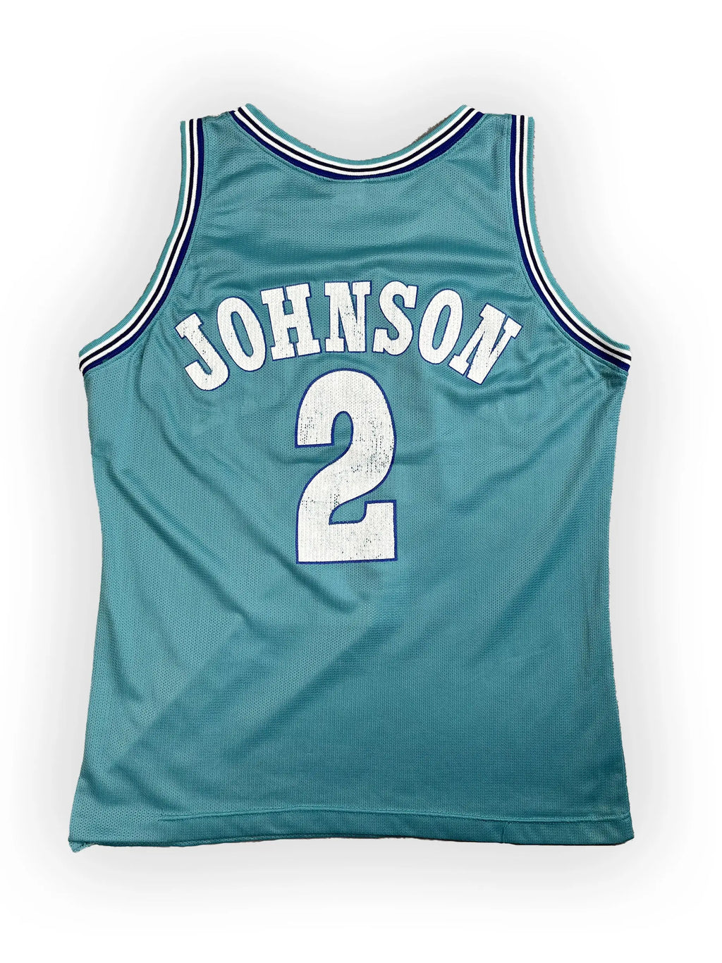 Larry Johnson #2 - Charlotte Hornets Away 1991-1996 - Champion (L) - Maillot NBA Champion