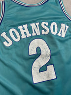 Larry Johnson #2 - Charlotte Hornets Away 1991-1996 - Champion (L) - Maillot NBA Champion