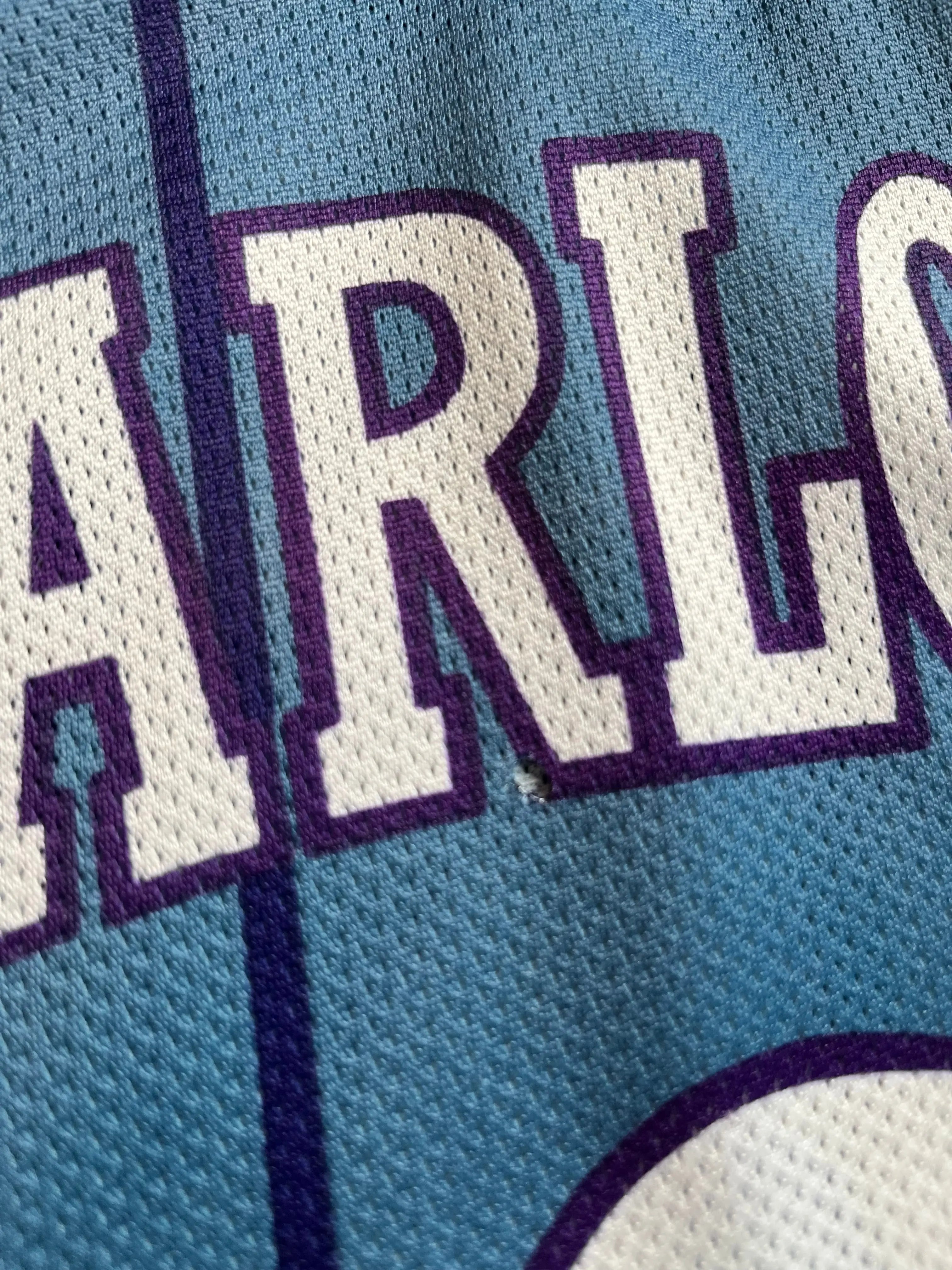 Larry Johnson #2 - Charlotte Hornets Away 1992-1996 - Champion (XS) - Maillot NBA