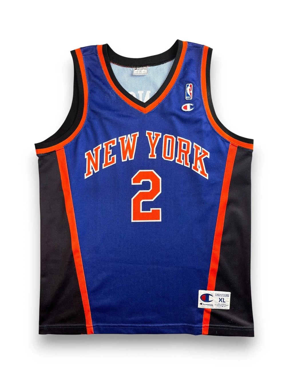 Larry Johnson #2 - New York Knicks Away 1997-2001 - Champion (XL) - Maillot NBA