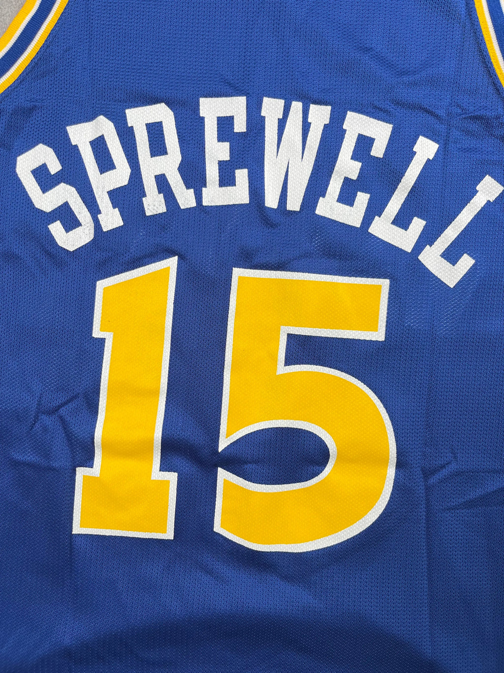 Latrell Sprewell #15 - Golden State Warriors Away 1993-1997 - Champion (XS/S) - Maillot NBA