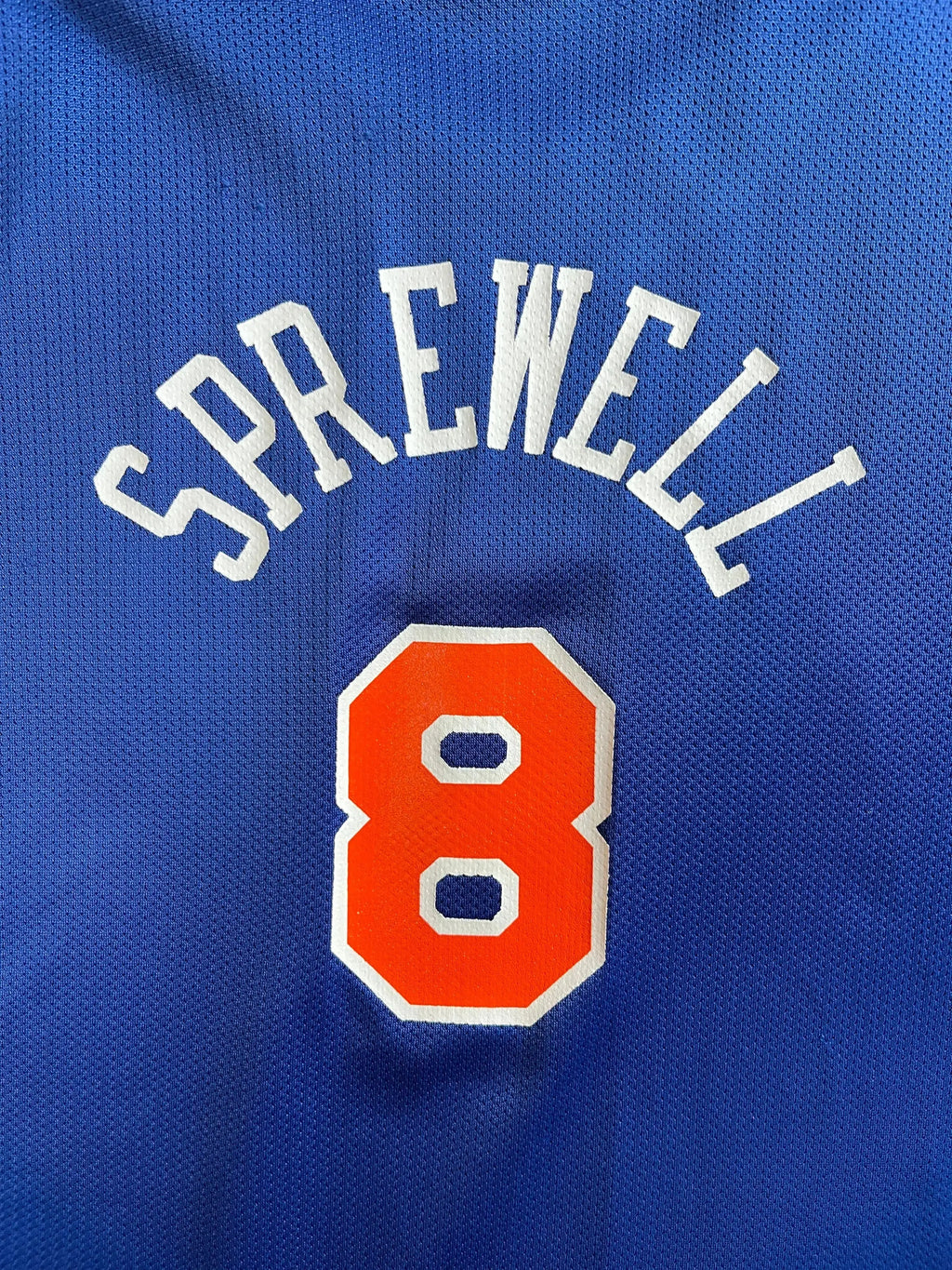 Latrell Sprewell #8 - New York Knicks Away 1999-2001 - Champion (S) - Maillot NBA Andwan Shop