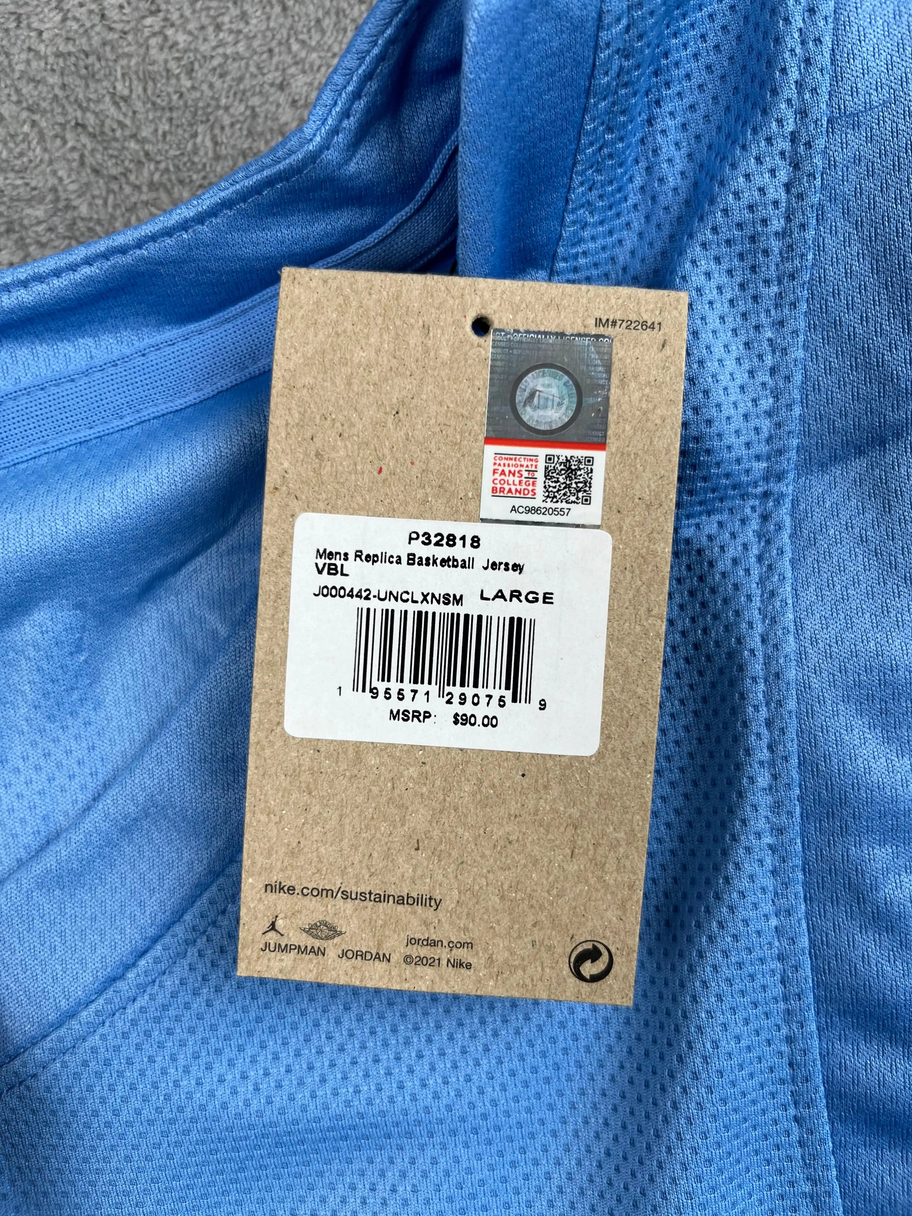 Sean May #42 - UNC Tar Heels NCAA ACC - Jordan (L) - Maillot NBA *BNWT*