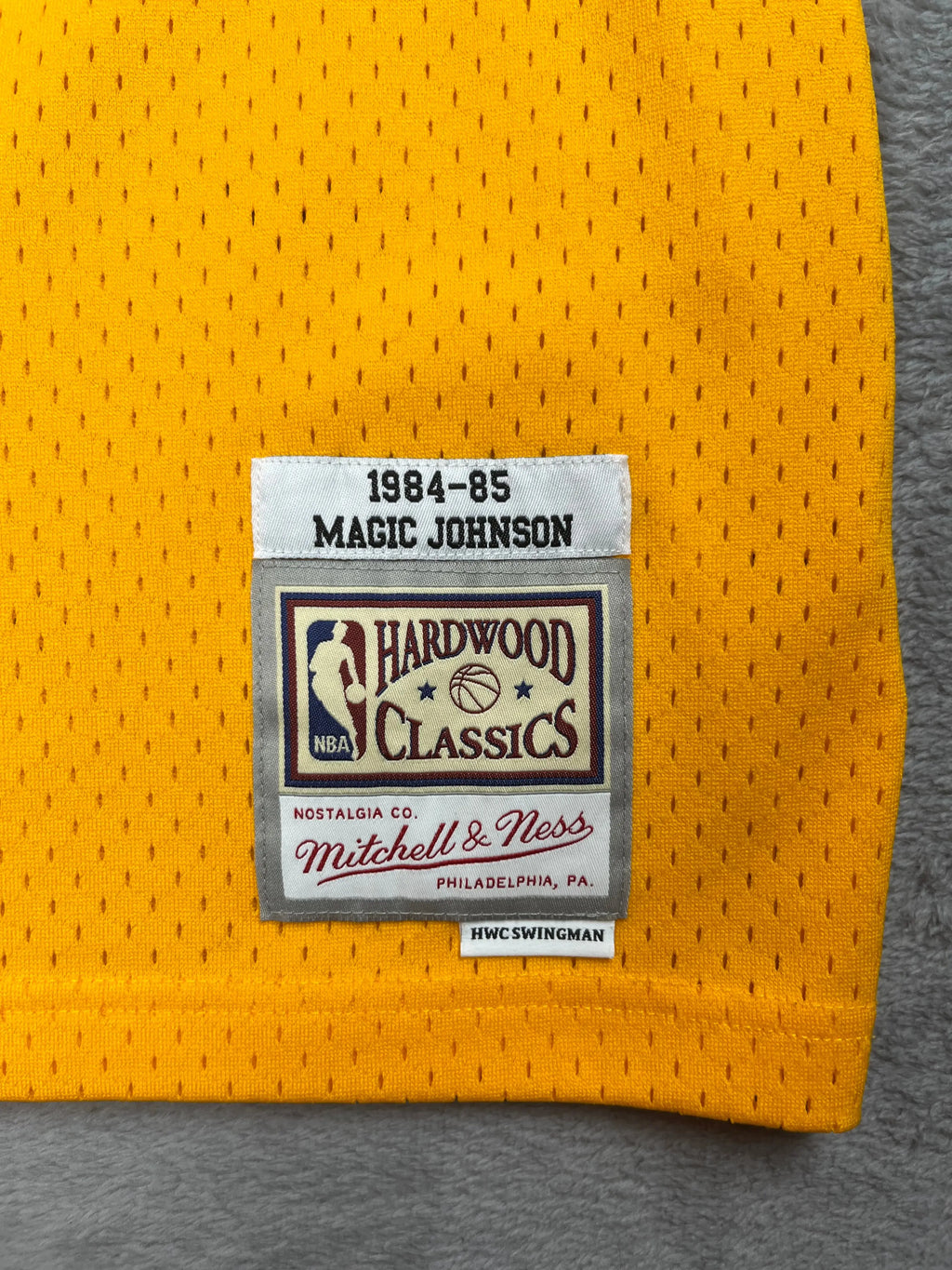 Magic Johnson #32 - Los Angeles Lakers Home 1980-1986 - Mitchell & Ness (L) - Maillot NBA Mitchell & Ness
