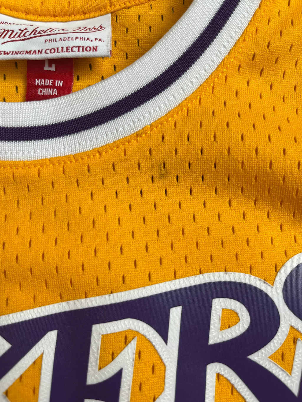Magic Johnson #32 - Los Angeles Lakers Home 1980-1986 - Mitchell & Ness (L) - Maillot NBA Mitchell & Ness