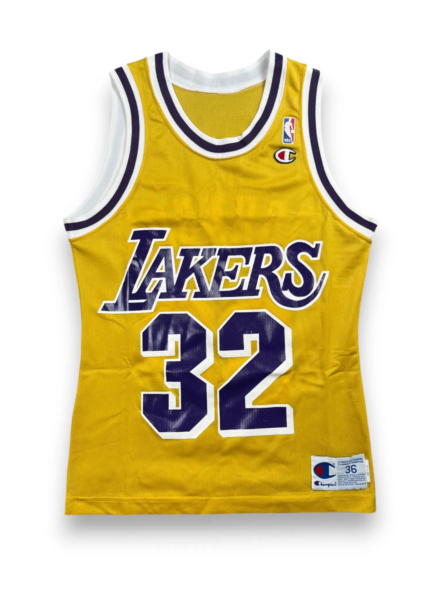 Magic Johnson #32 - Los Angeles Lakers Home 1989-1996 - Champion (XS/S) - Maillot NBA