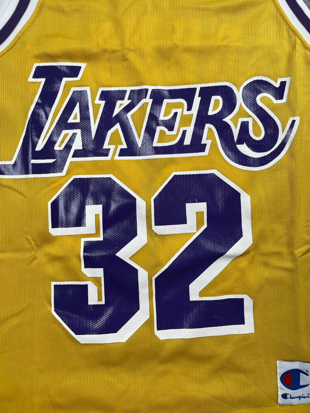 Magic Johnson #32 - Los Angeles Lakers Home 1989-1996 - Champion (XS/S) - Maillot NBA