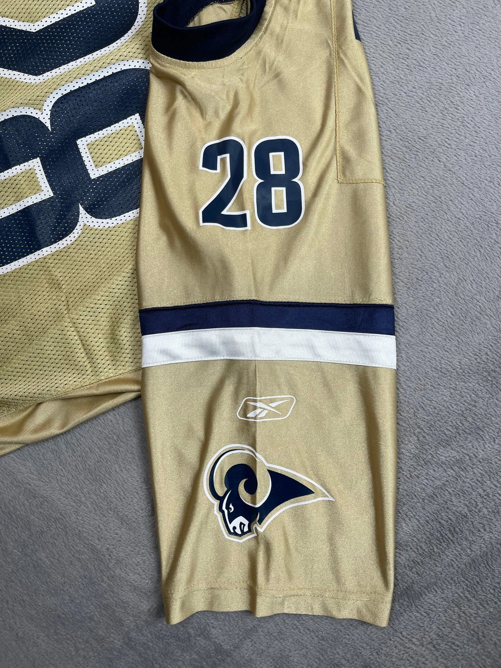 Marshall Faulk #28 - Saint-Louis Rams Alternate 2001-2005 - Reebok (XL) - Maillot NFL
