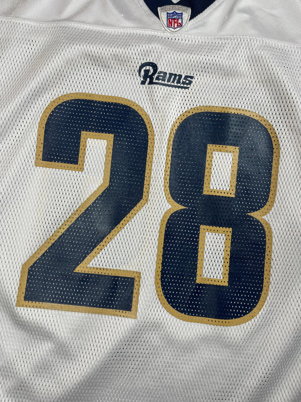 Marshall Faulk #28- Saint-Louis Rams Away 1999-2005 - Reebok (L) - Maillot NFL Reebok