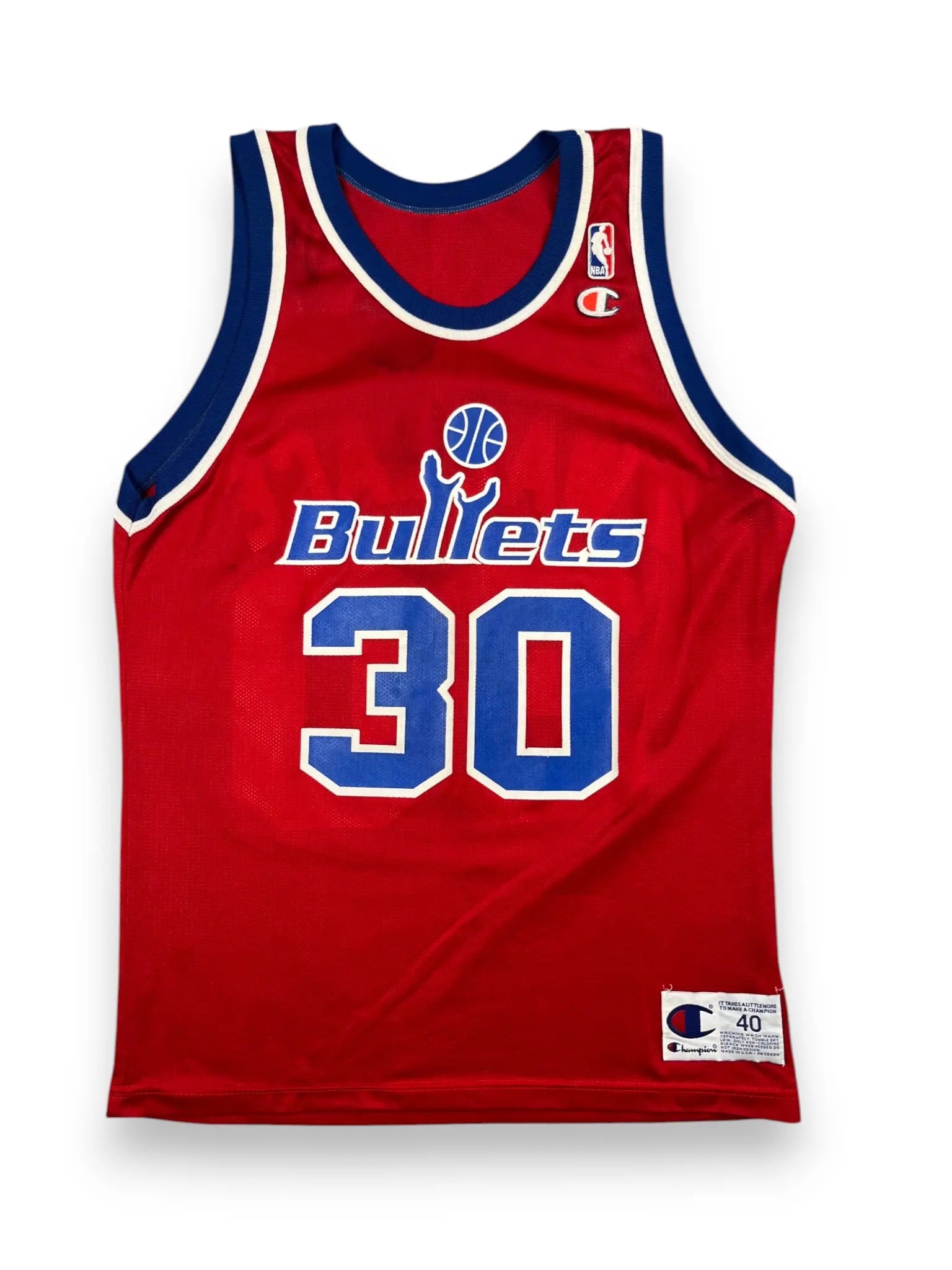 Rasheed Wallace #30 - Washington Bullets Away 1995-1996 - Champion (S) - Maillot NBA