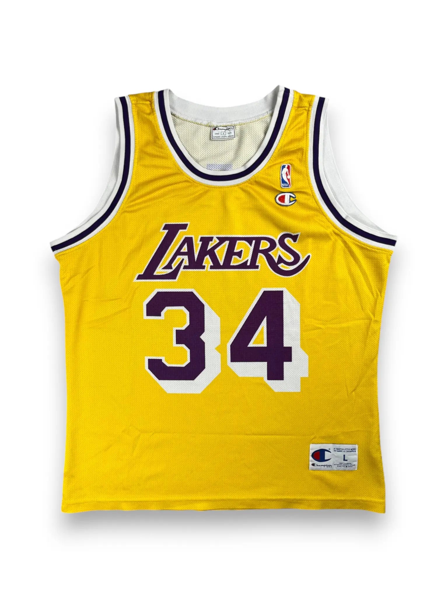 Shaquille O'Neal #34 - Los Angeles Lakers Home 1997-1999 - Champion (L) - Maillot NBA