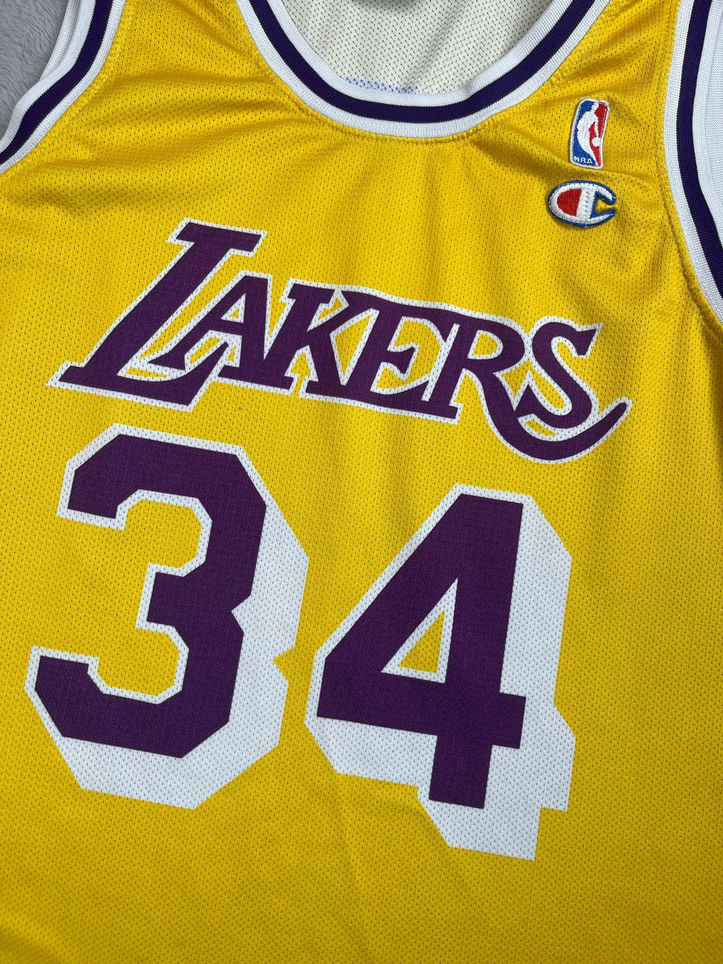 Shaquille O'Neal #34 - Los Angeles Lakers Home 1997-1999 - Champion (L) - Maillot NBA Champion