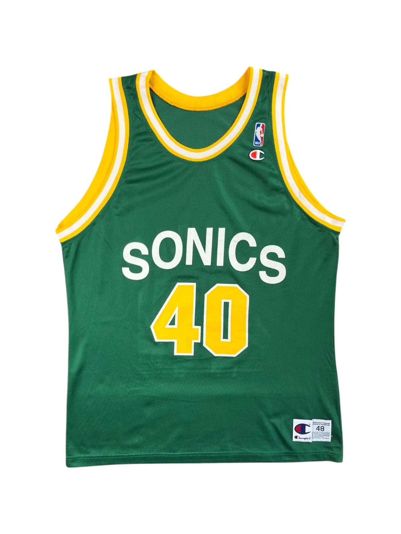 Shawn Kemp #40 - Seattle SuperSonics Away 1990-1995 - Champion (L) - Maillot NBA