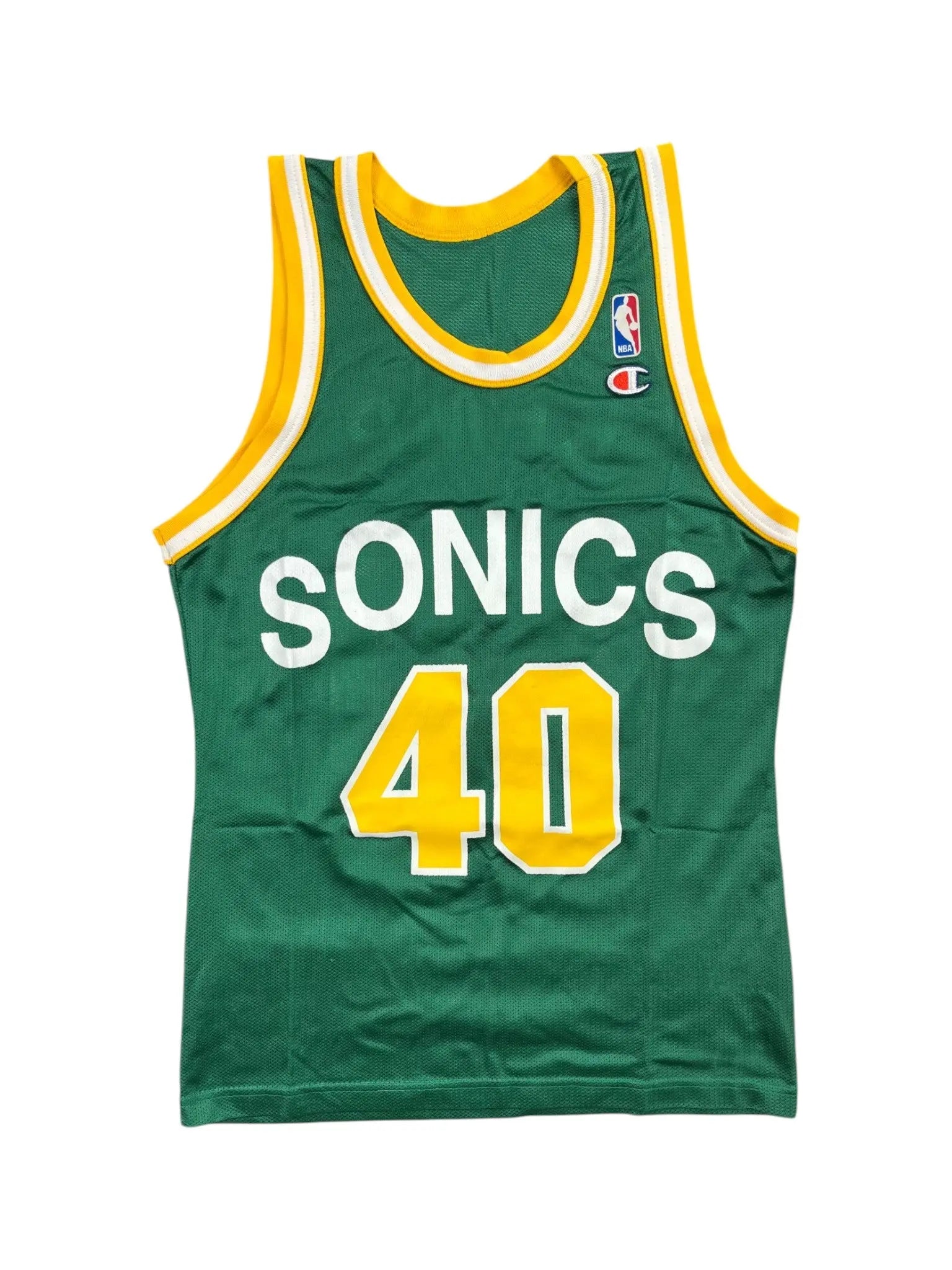 Shawn Kemp #40 - Seattle SuperSonics Away 1990-1995 - Champion (XS/S) - Maillot NBA