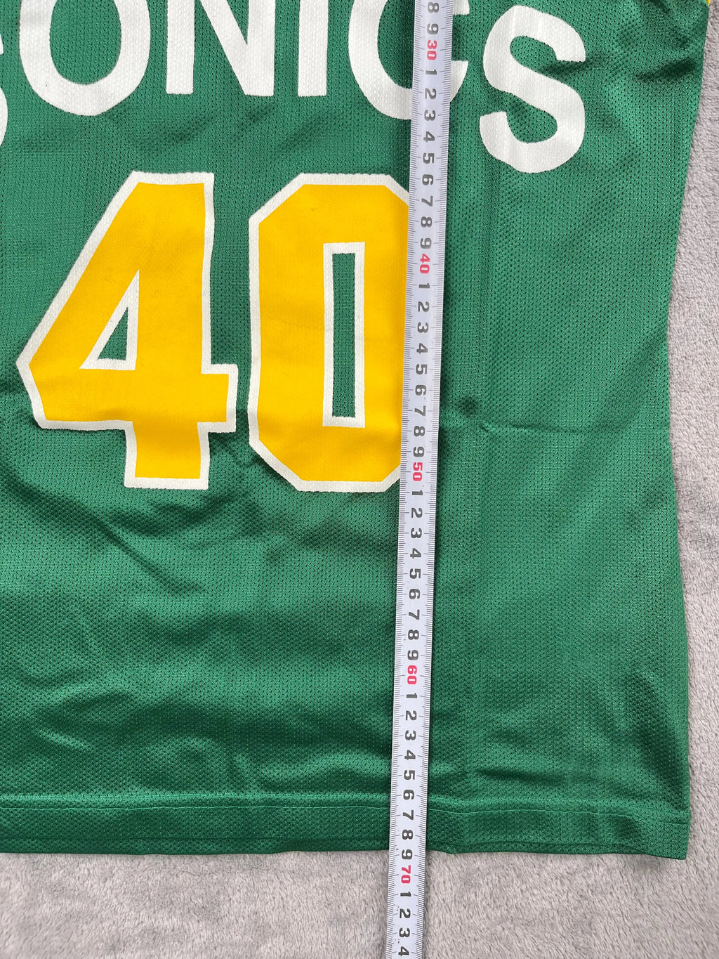 Shawn Kemp #40 - Seattle SuperSonics Away 1990-1995 - Champion (XS/S) - Maillot NBA