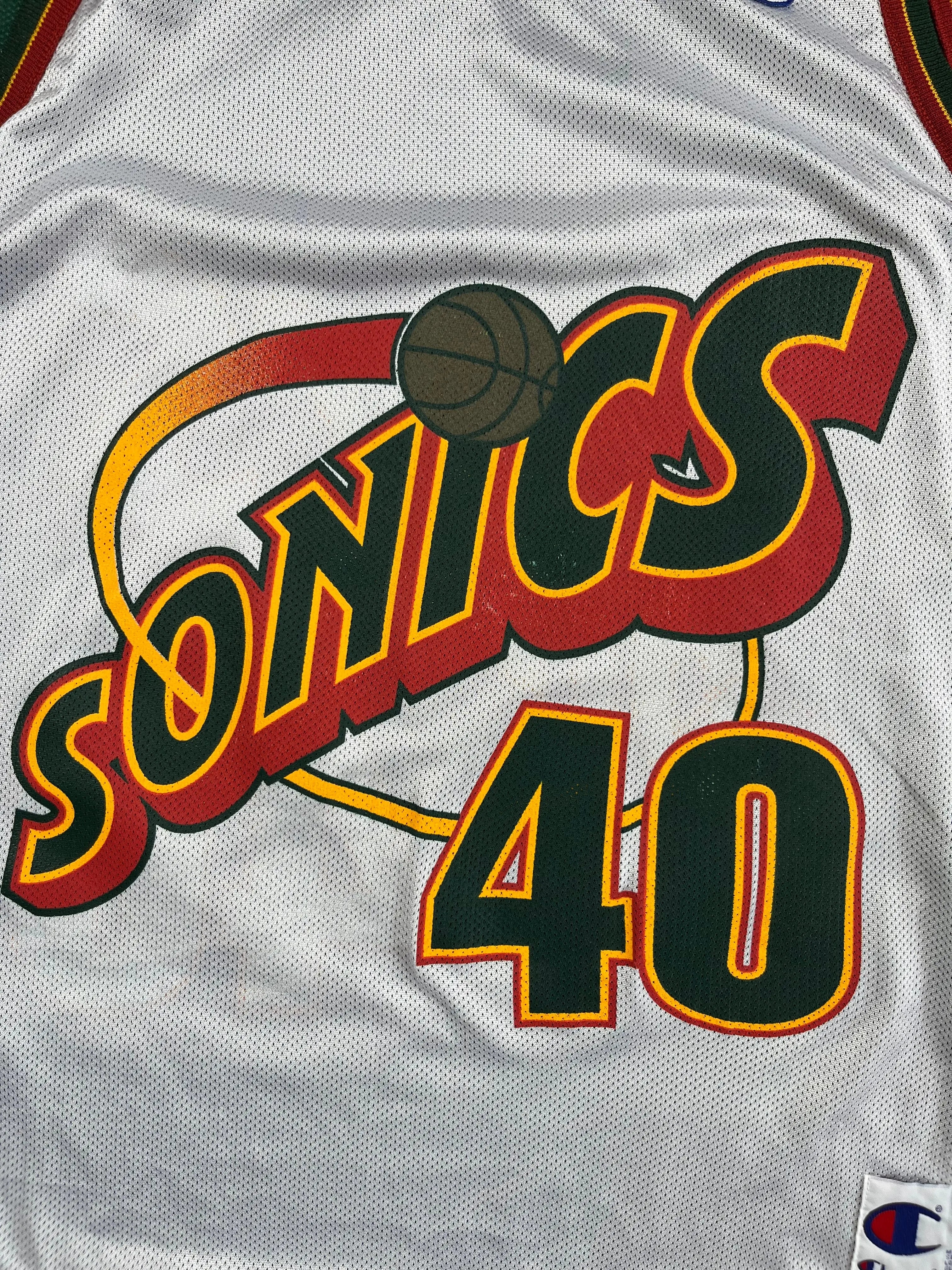 Shawn Kemp #40 - Seattle SuperSonics réversible 1996-1997 - Champion (M) - Maillot NBA