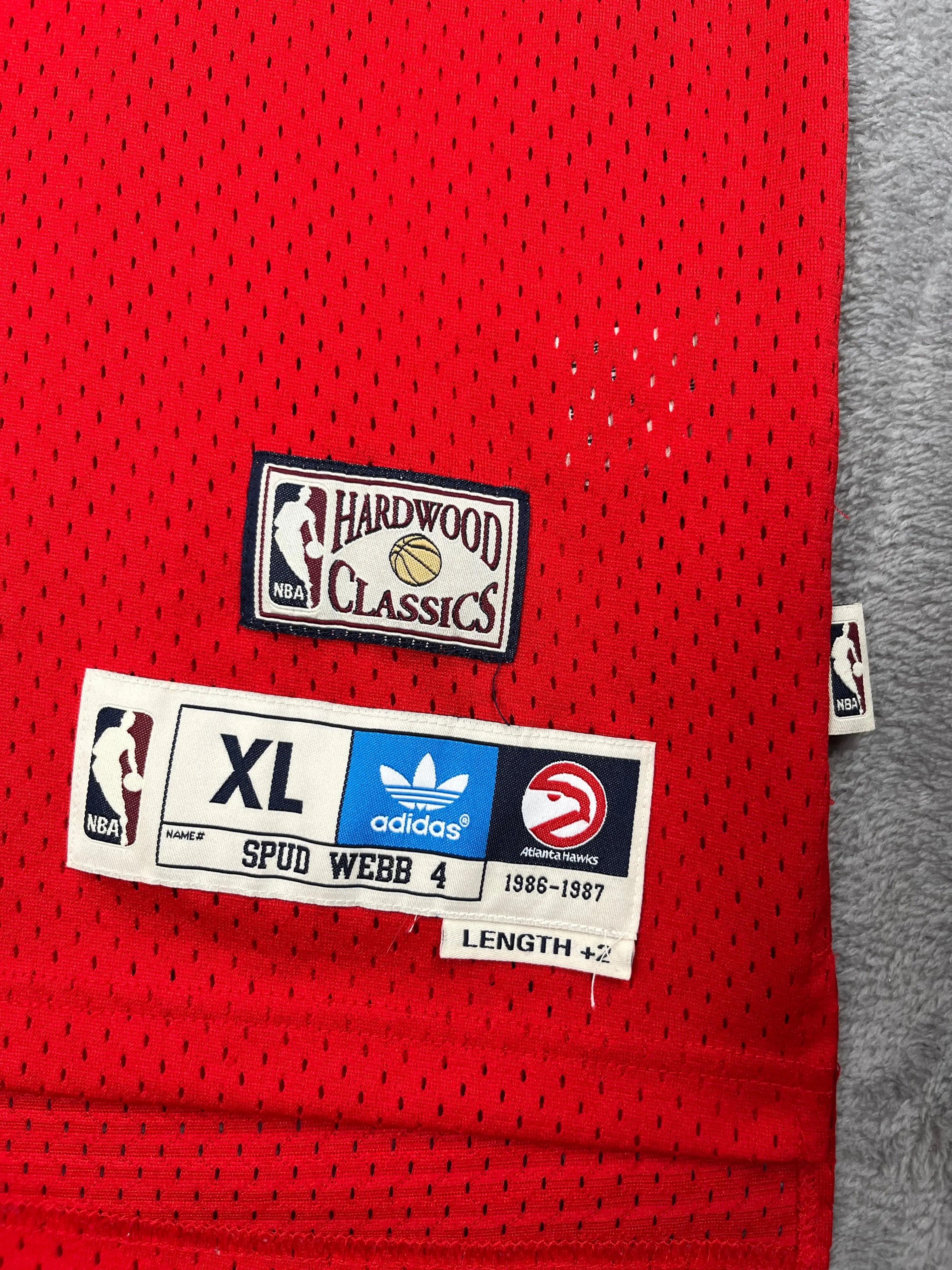 Spud Webb #4 - Atlanta Hawks Away 1986-1991 - Adidas Throwback (XL) - Maillot NBA Adidas