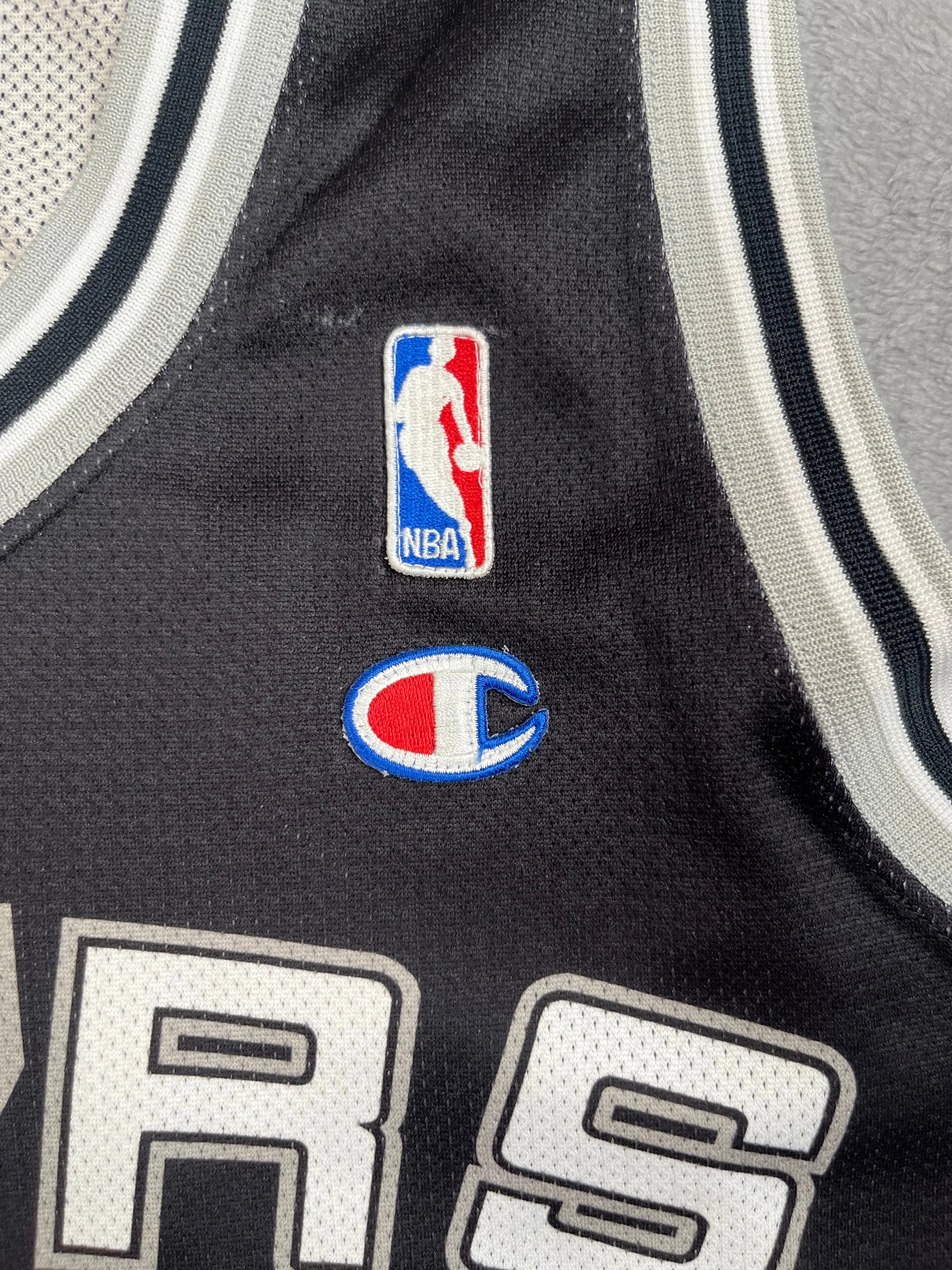 Tim Duncan #21 - San Antonio Spurs Away 1998-2010 - Champion (XL) - Maillot NBA Champion