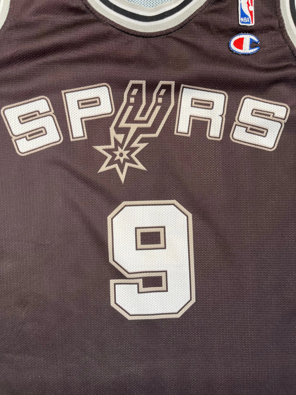 Tony Parker #9 - San Antonio Spurs Away 2002-2010 - Champion (L) - Maillot NBA