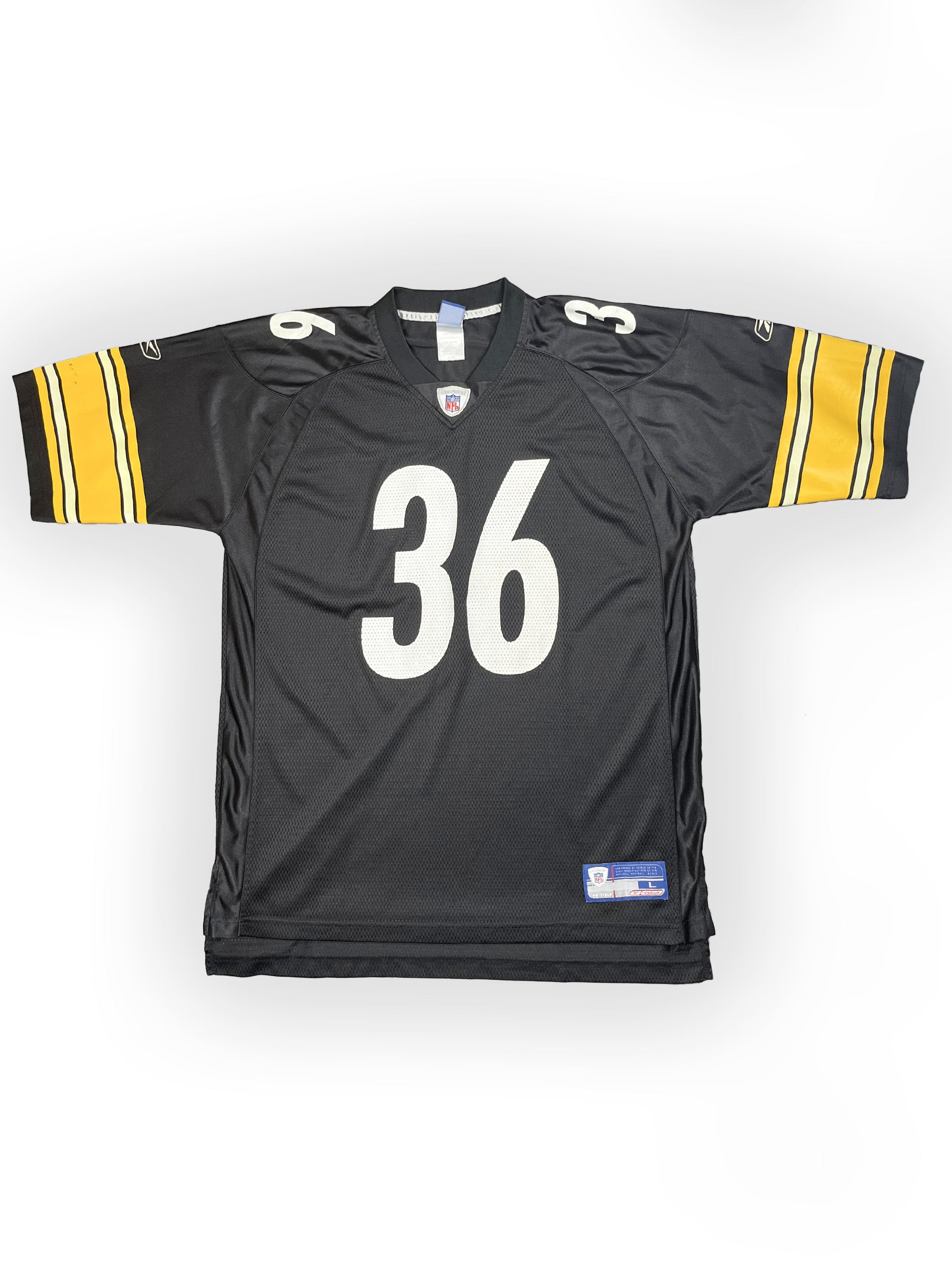 maillot nfl vintage noir jaune Pittsburgh Steelers Jerome Bettis 36