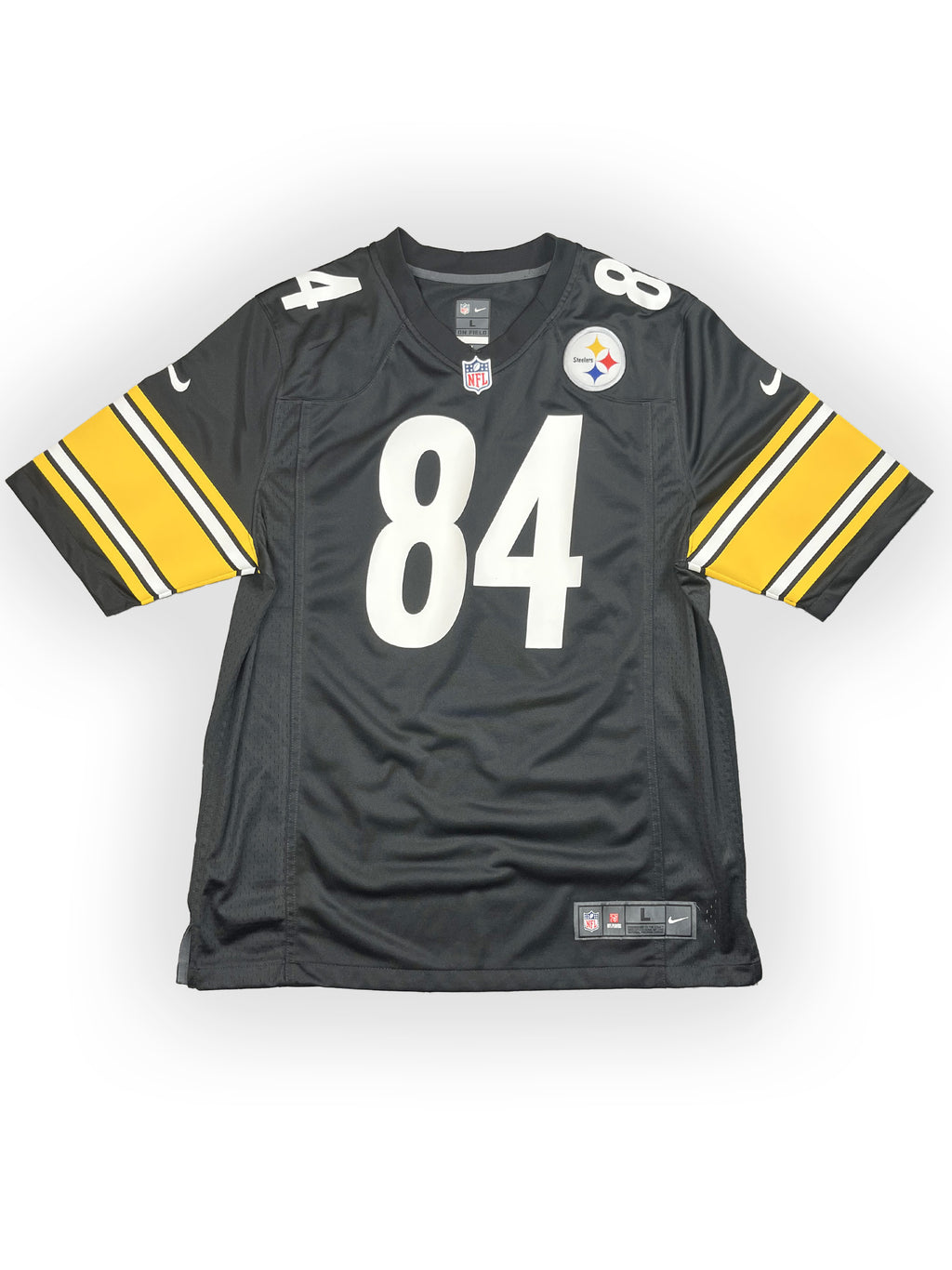 Maillot NFL vintage noir jaune Pittsburgh Steelers Antonio Brown 84