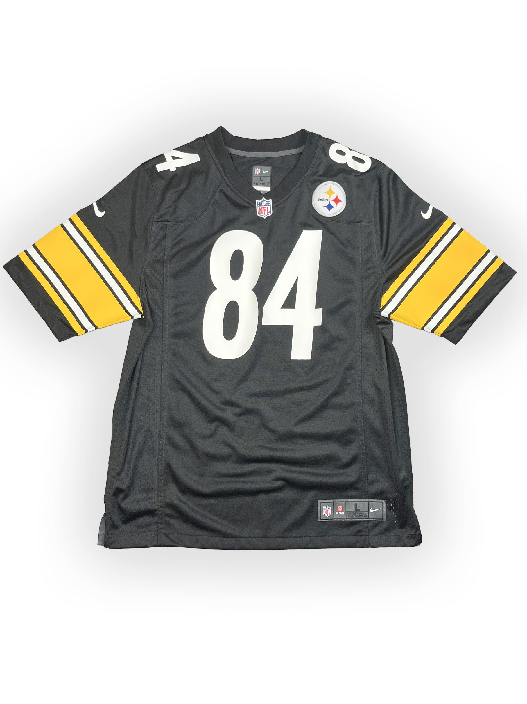 Maillot NFL vintage noir jaune Pittsburgh Steelers Antonio Brown 84