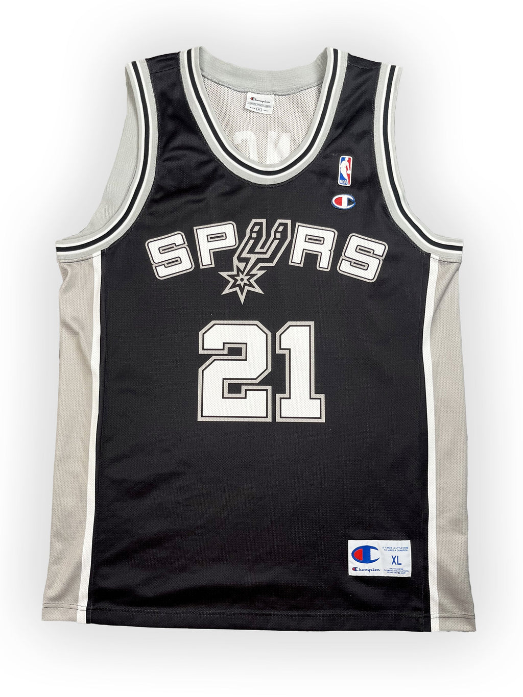 Tim Duncan #21 - San Antonio Spurs Away 1998-2010 - Champion (XL) Champion
