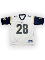 Maillot NFL vintage blanc marine Los Angeles saint-louis rams Marshall Faulk 28