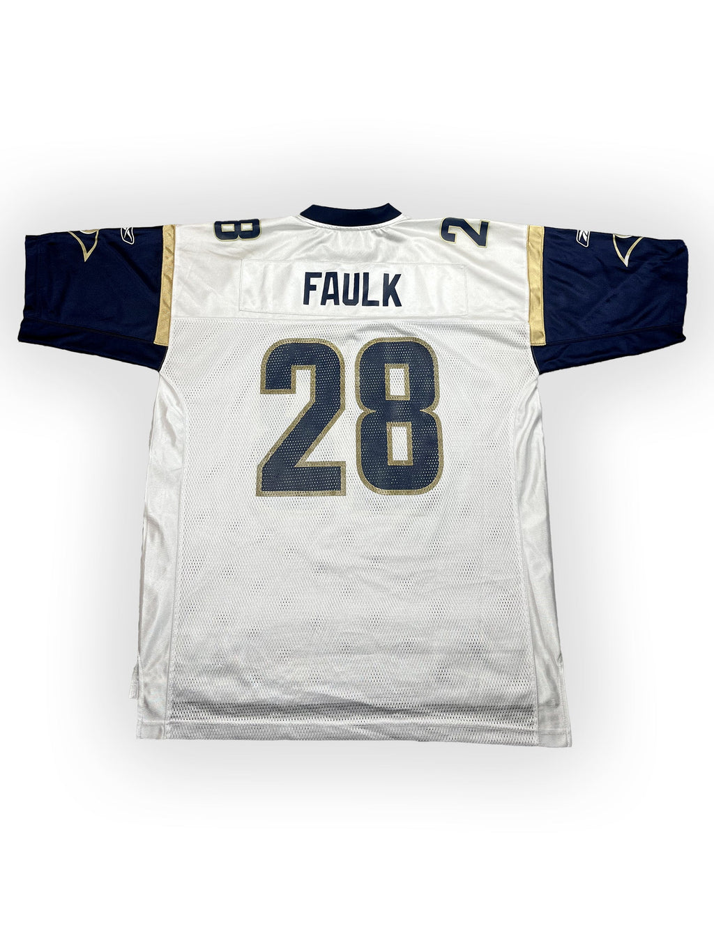 Marshall Faulk #28- Saint-Louis Rams Away 1999-2005 - Reebok (XL) Reebok