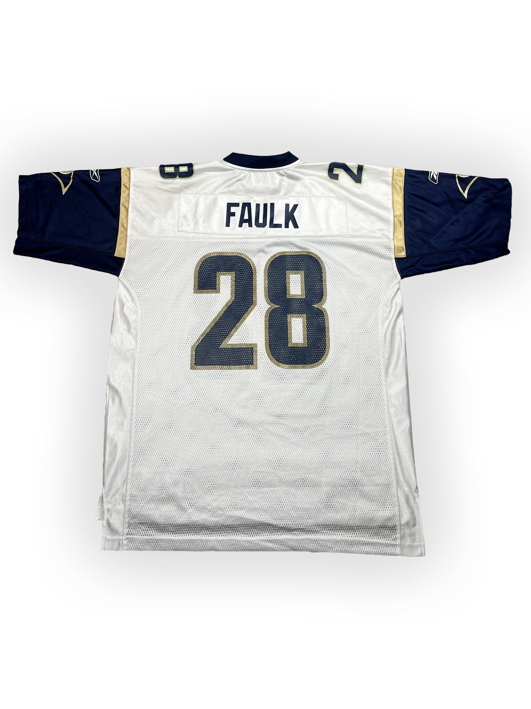 Marshall Faulk #28- Saint-Louis Rams Away 1999-2005 - Reebok (XL) Reebok
