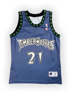 Kevin Garnett #21 - Minnesota Timberwolves Away 1997-2007 - Champion (M) Champion