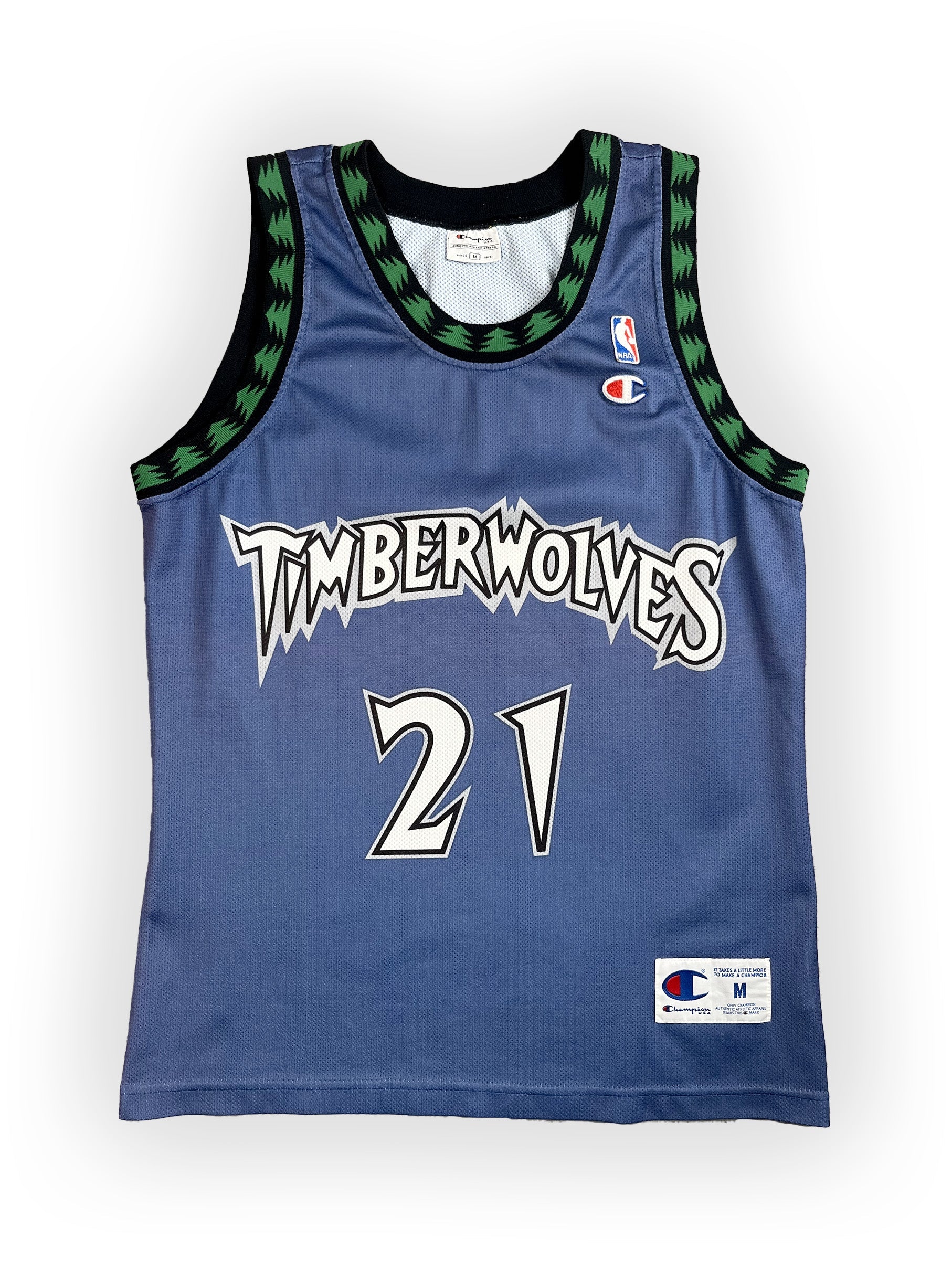 Kevin Garnett #21 - Minnesota Timberwolves Away 1997-2007 - Champion (M) Champion