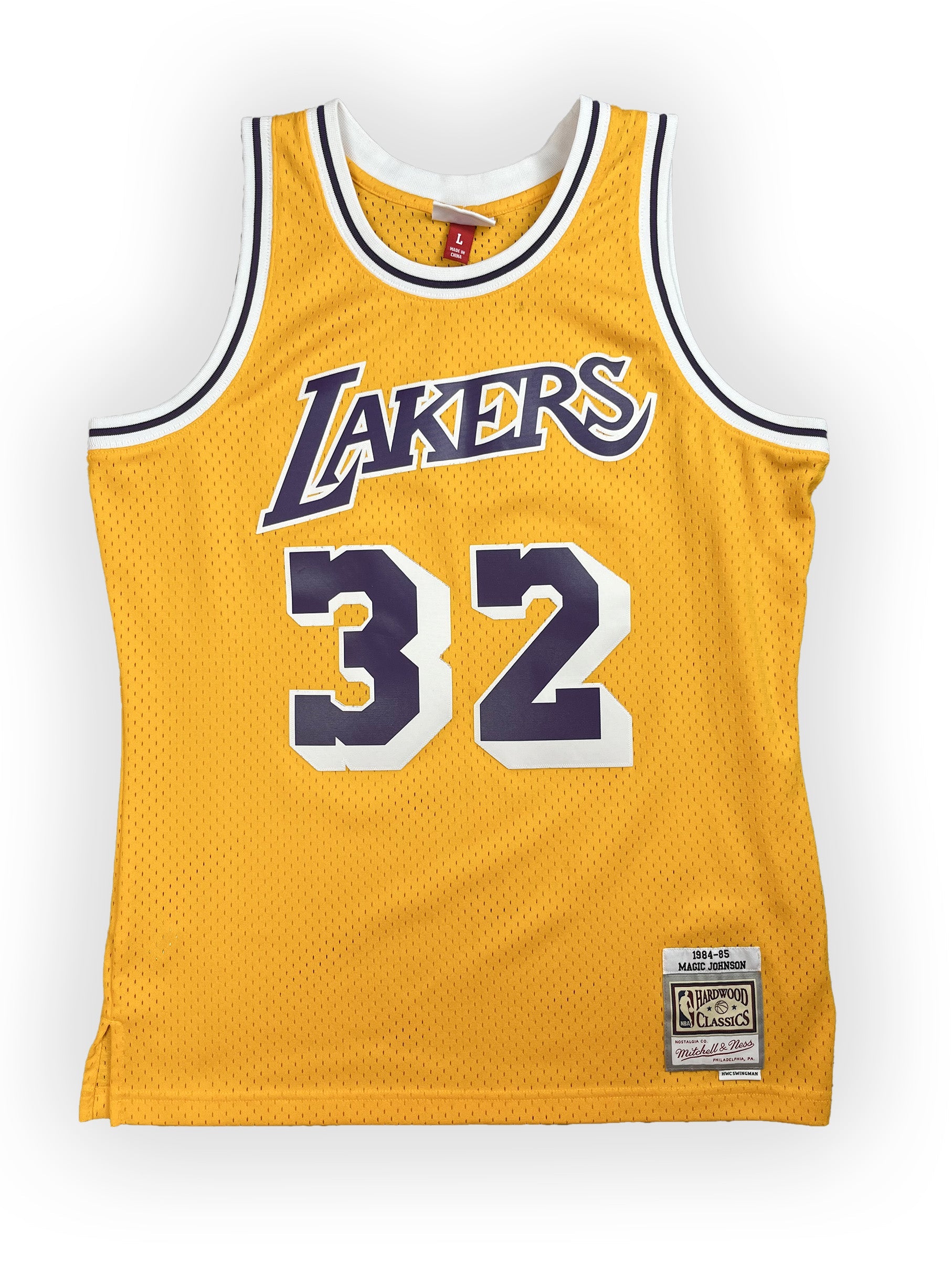 Magic Johnson #32 - Los Angeles Lakers Home 1980-1986 - Mitchell & Ness (L) Mitchell & Ness