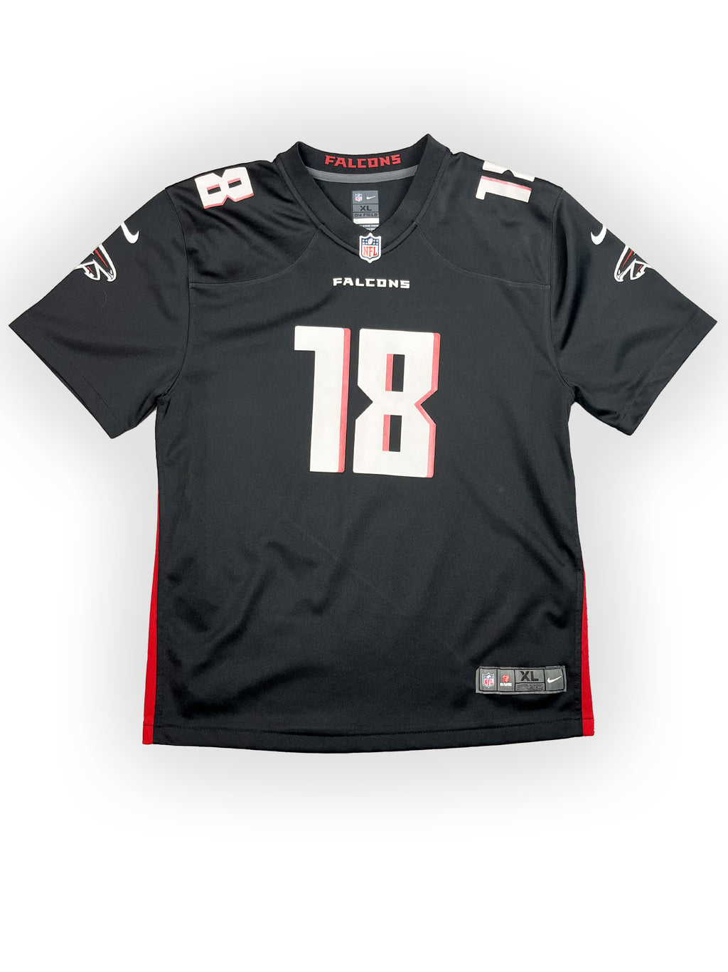 Maillot NFL vintage noir rouge Atlanta Falcons Calvin Ridley 18