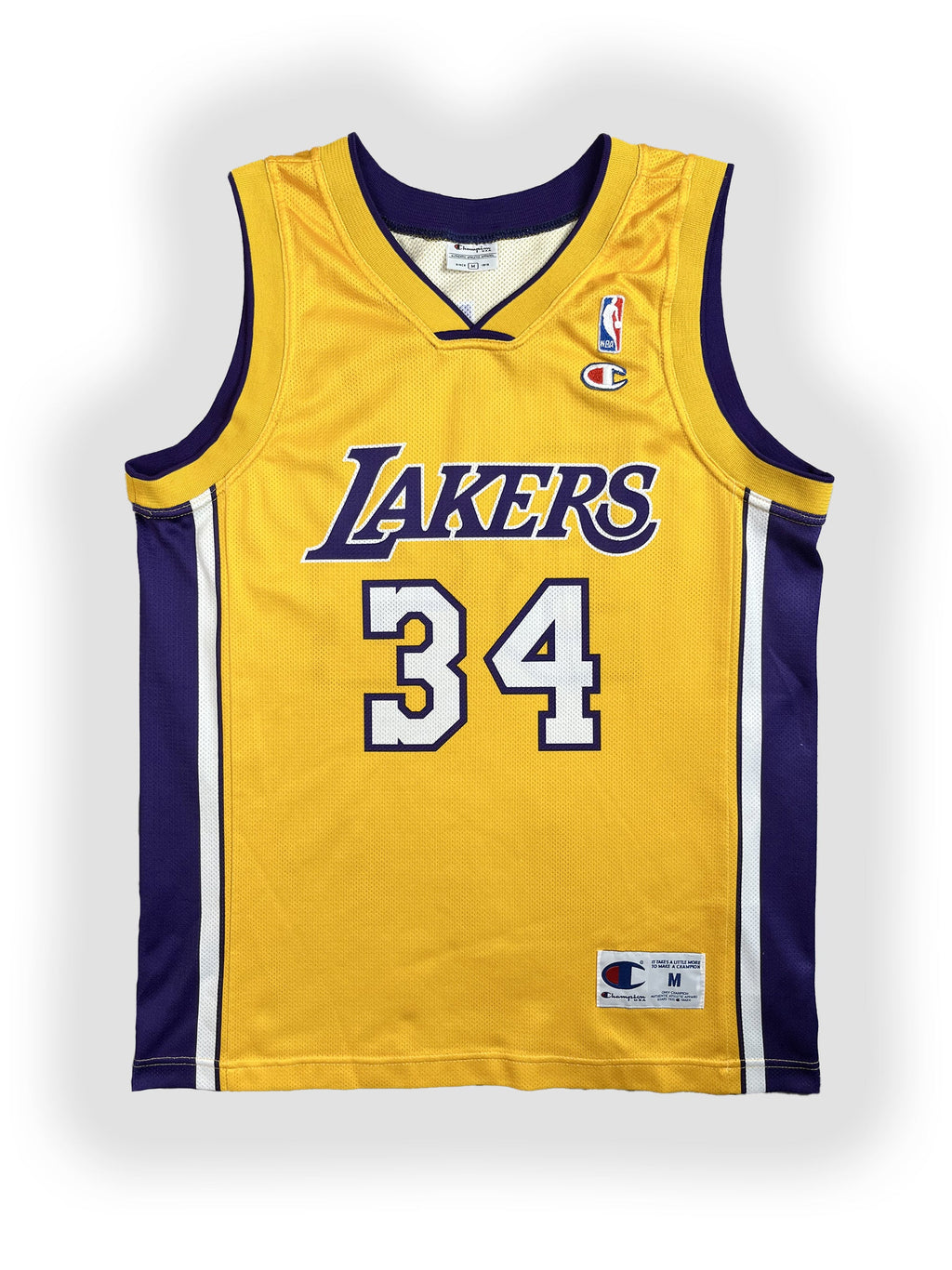 Shaquille O'neal #34 - Los Angeles Lakers Home 1997-2004 - Champion (M) Champion