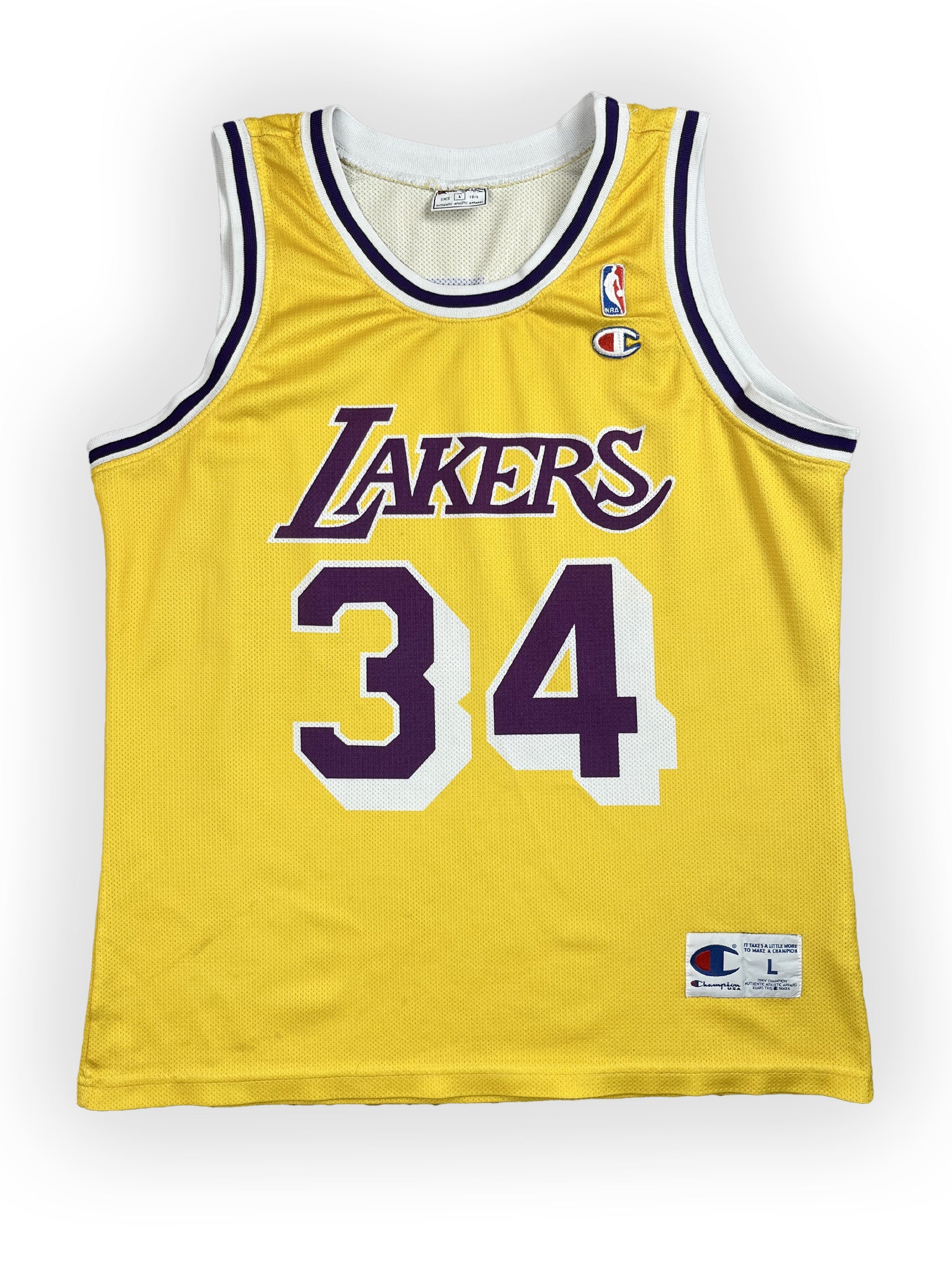 Shaquille O'Neal #34 - Los Angeles Lakers Home 1997-1999 - Champion (L) Champion