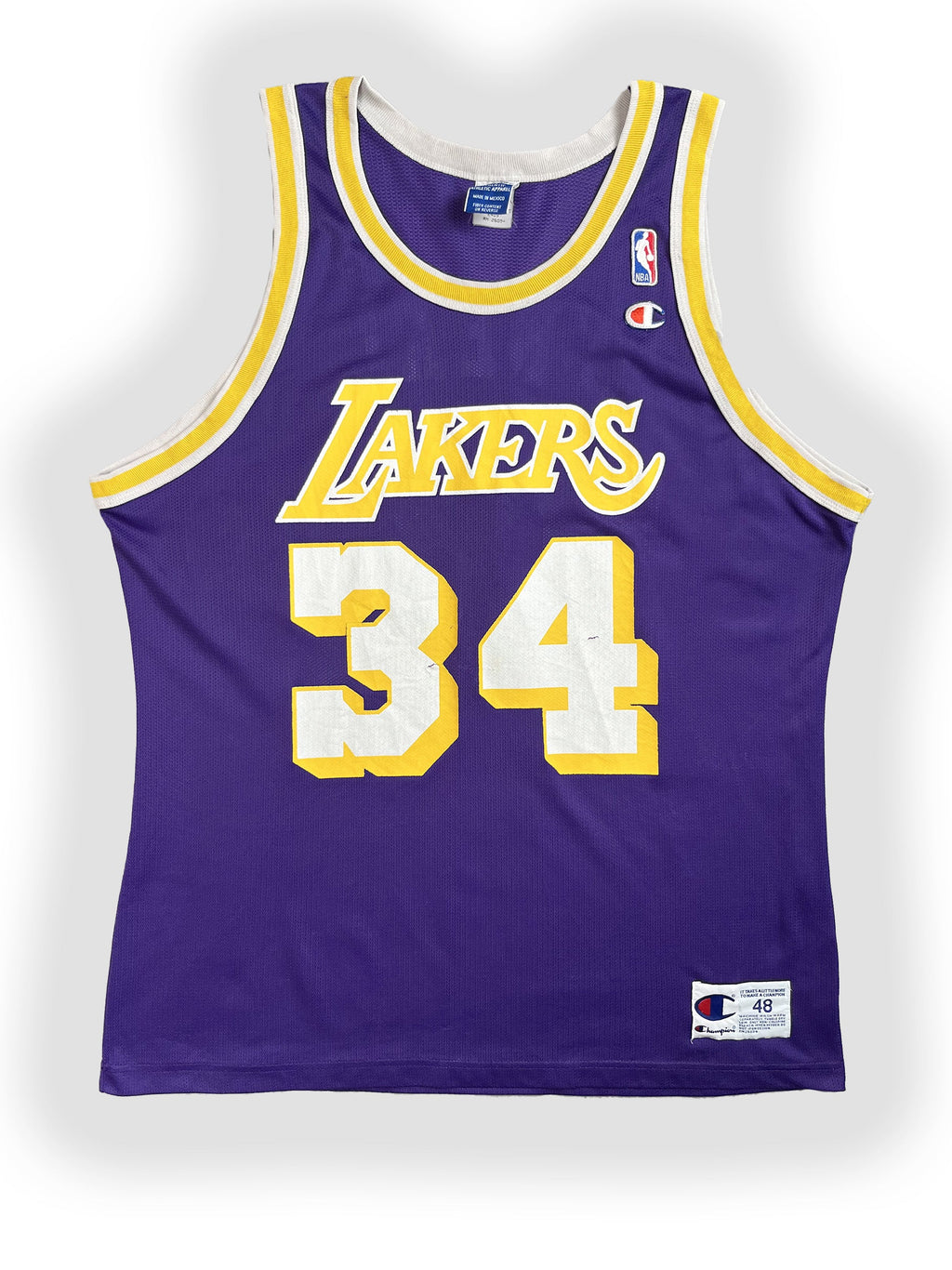 Shaquille O'neal #34 - Los Angeles Lakers Away 1997-1999 - Champion (XL) Champion